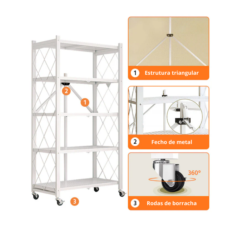 MaxOrganize™ Estantería Multifuncional Plegable: Compra 1 y llévate 2